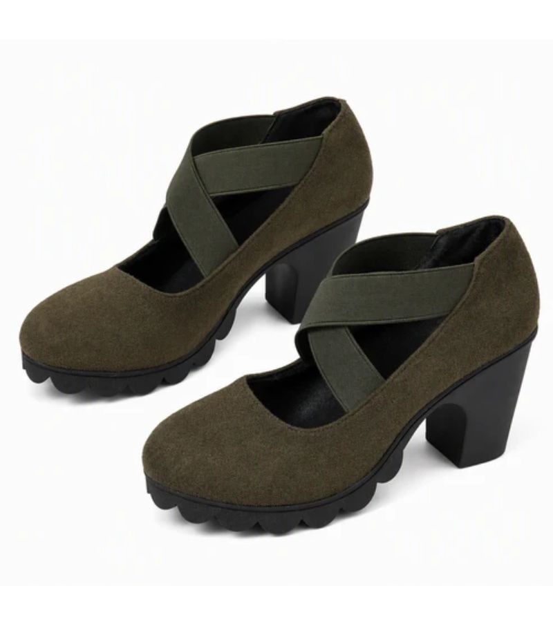 Mary Jane | Heeled Shoes with Elastic Straps