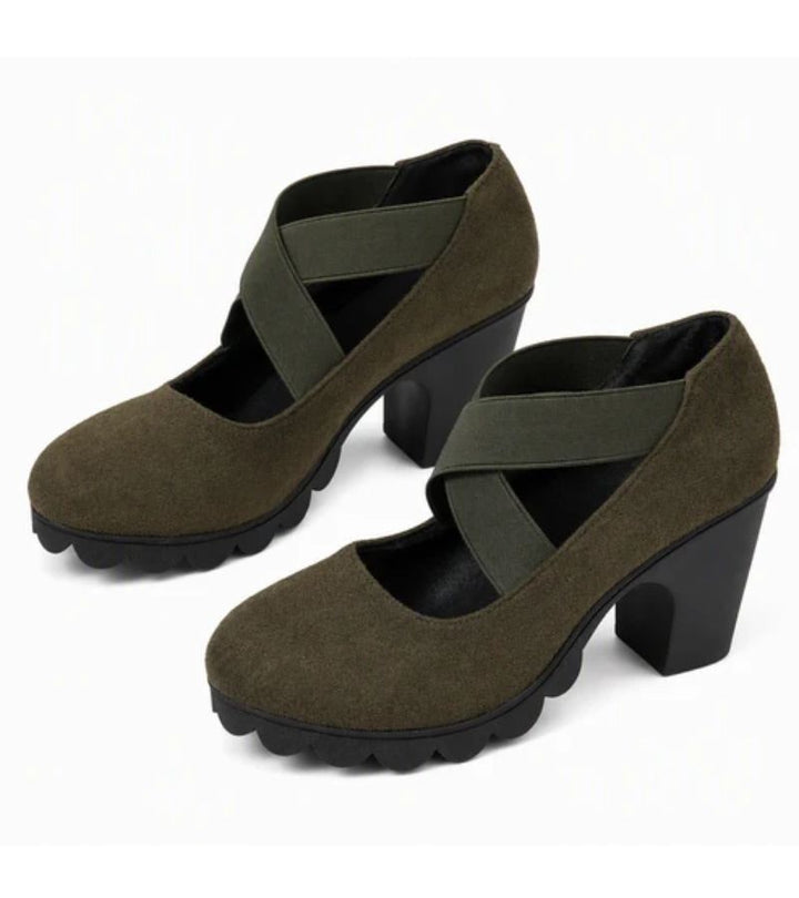Mary Jane | Heeled Shoes with Elastic Straps