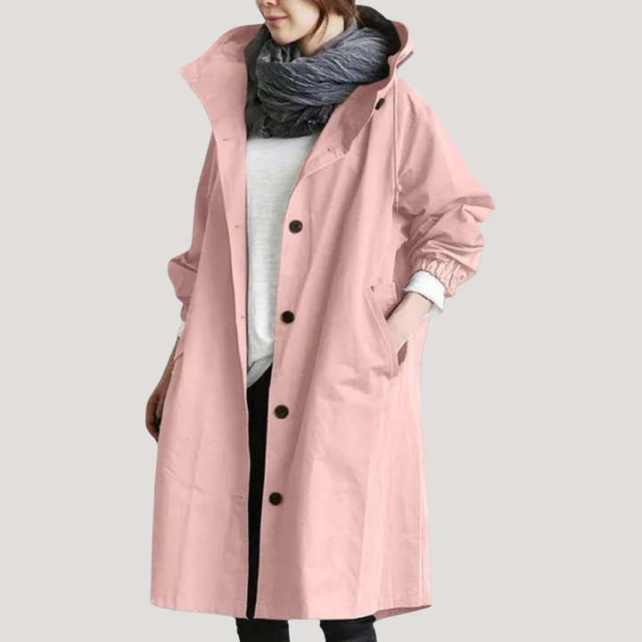 Women's Hooded Button-Up Coat