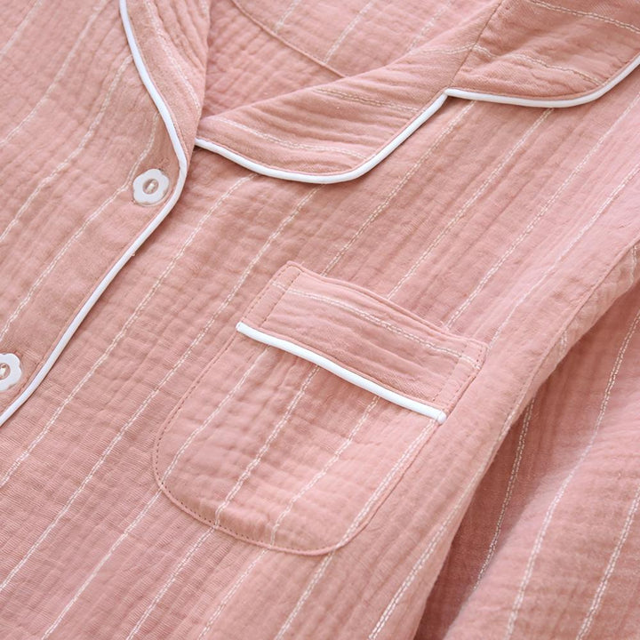 Pastel Stripe Cotton Nightgown