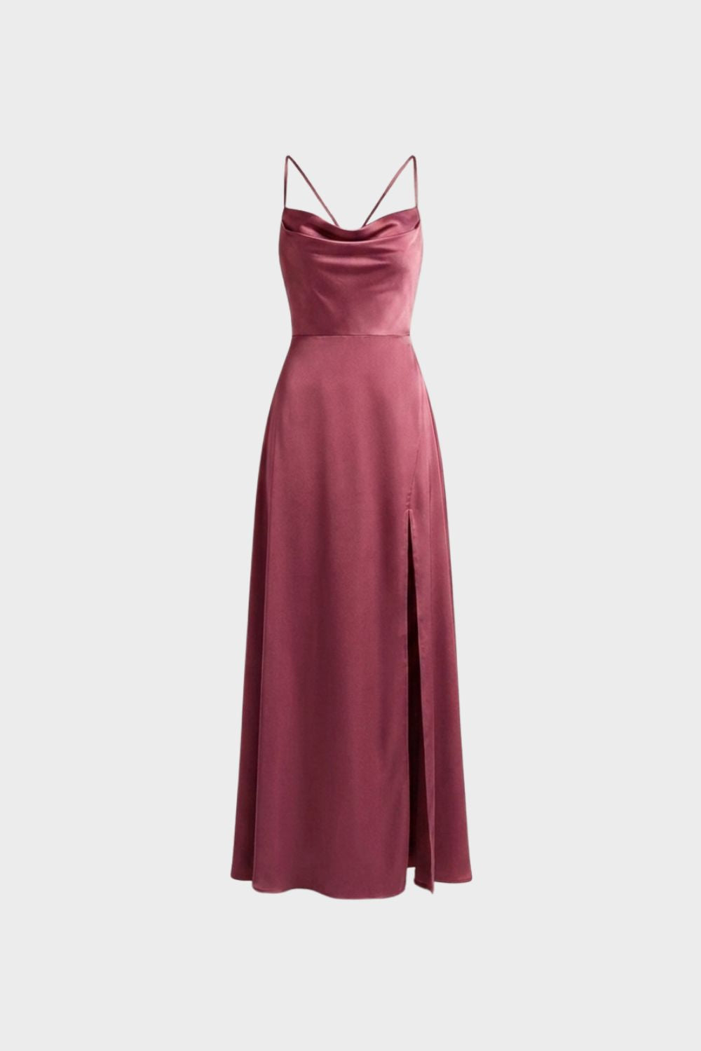 Women's Satin Evening Dress | Slit