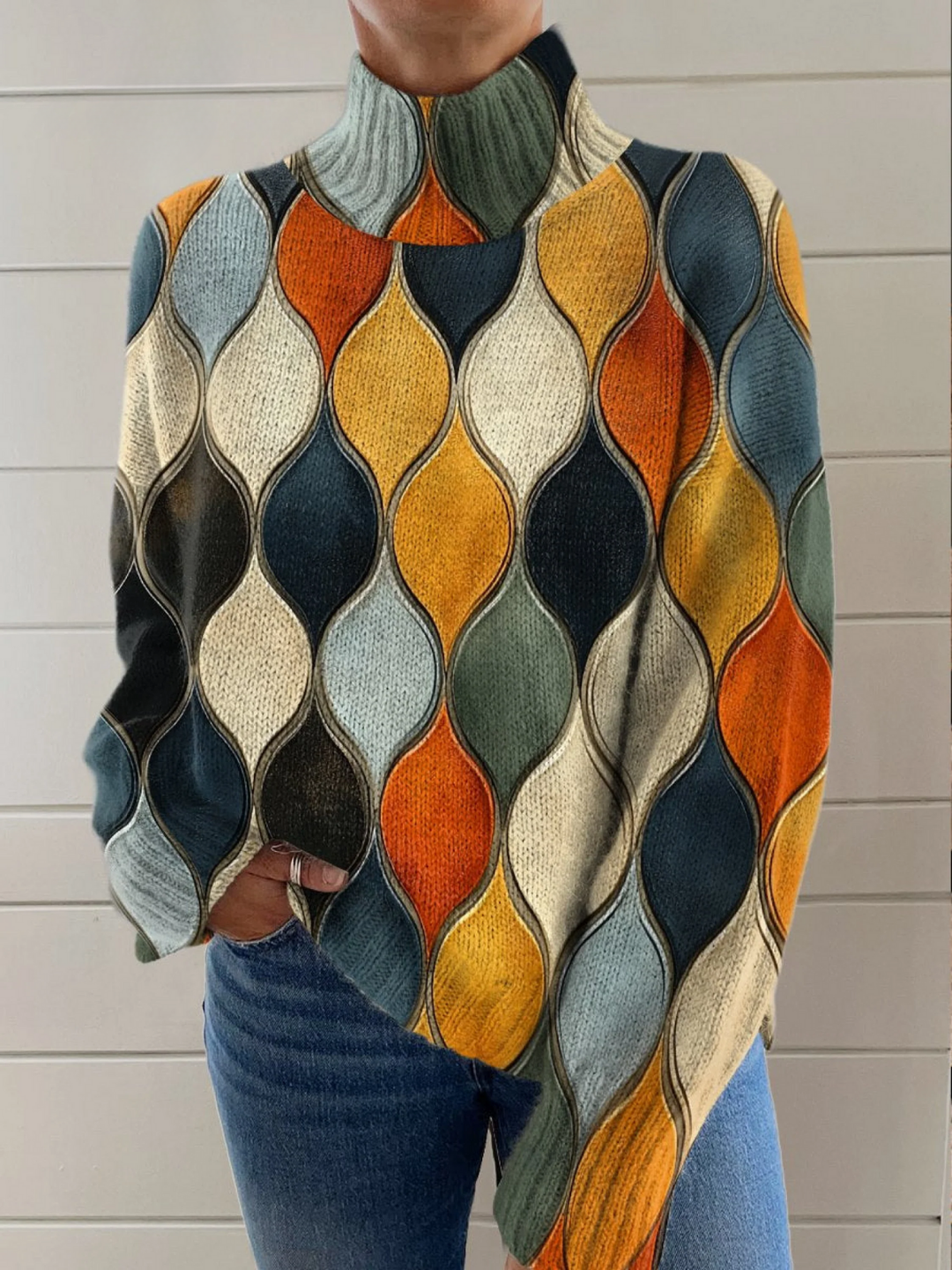 Abstract pattern with wavy lines in neutral tones, by Emma & Rose Cape Town, displayed on a fabric or wallpaper surface.