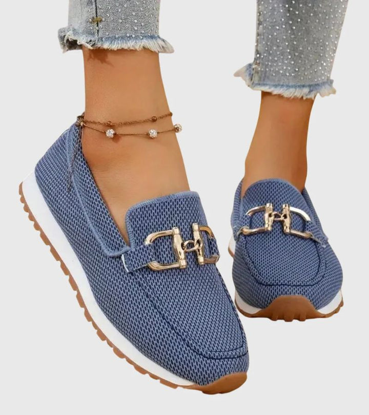 Susie | Moccasins with Golden Buckle – Light Feet from Morning to Evening