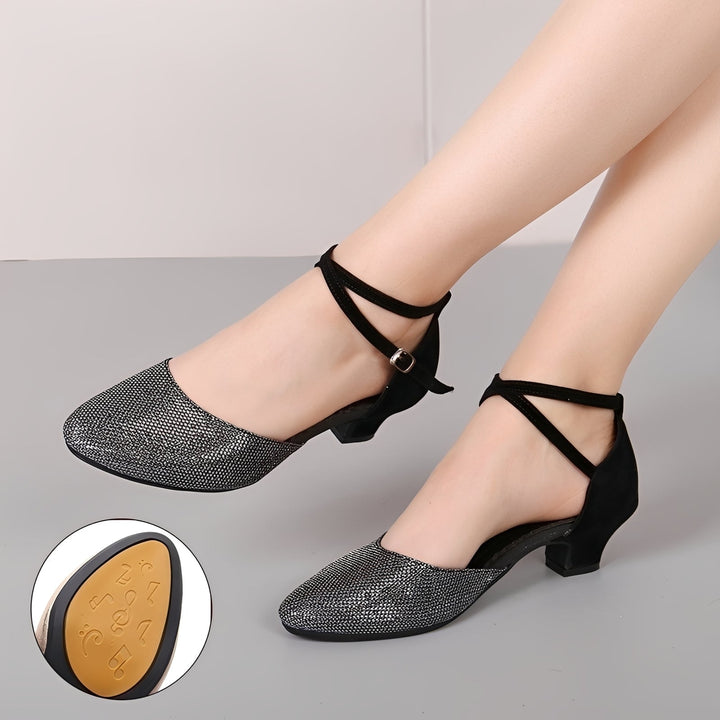 Carrie Elegant Shiny Sandals for Women, view 7 - Elena Harper