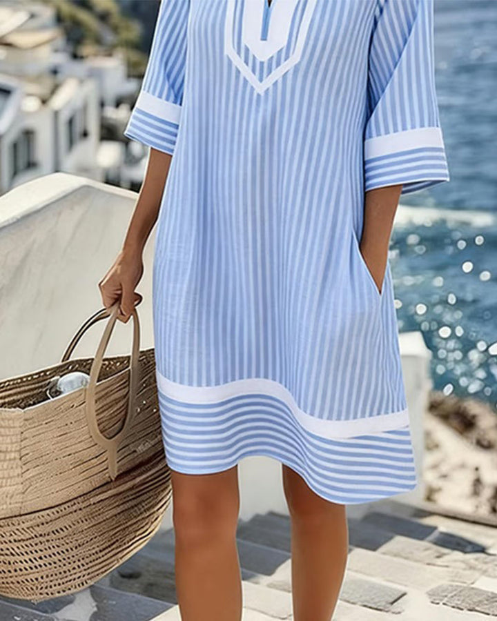 MINI STRIPED DRESS FOR WOMEN