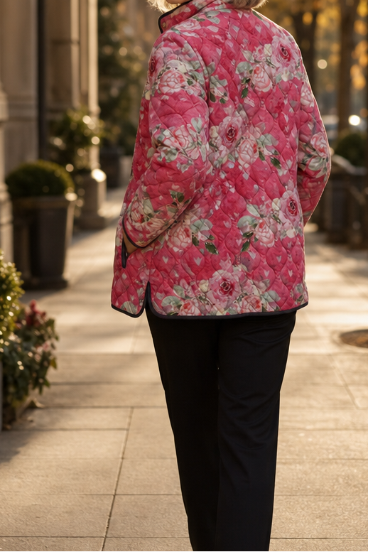 Lisa | Stylish and Comfortable Women's Puffer Jacket with Floral Pattern