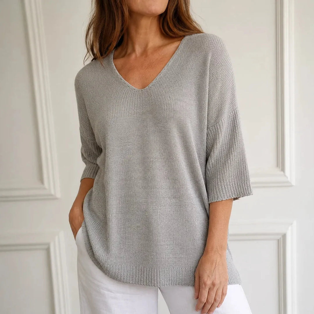 Maya | Casual and Stylish Women's Knit Tunic Top with V-Neck