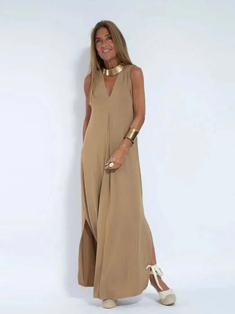 Sleeveless Maxi Dress - Light Formal