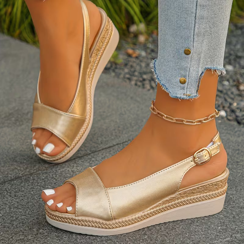 Donna orthopedic sandals by Emma & Rose Cape Town featuring brown leather straps and cushioned footbed for comfort.