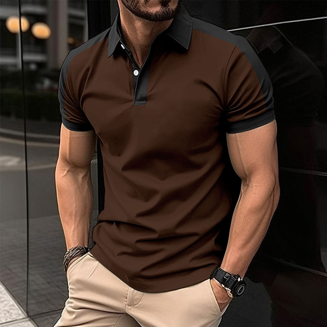Lincoln Sherwood Colorblock Short Sleeve Polo Shirt For Men, view 4 - Elena Harper