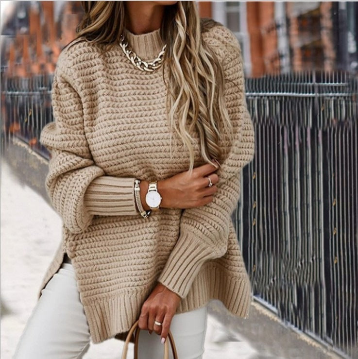 Women's Knit Sweater - Casual and Comfortable Long Sleeves