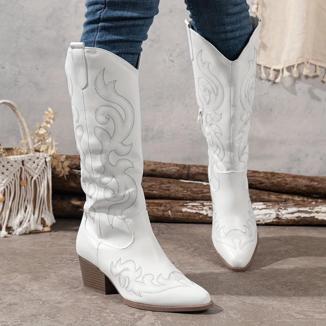 Elisa | Classic Western Cowboy Boots with Comfortable Calf Width