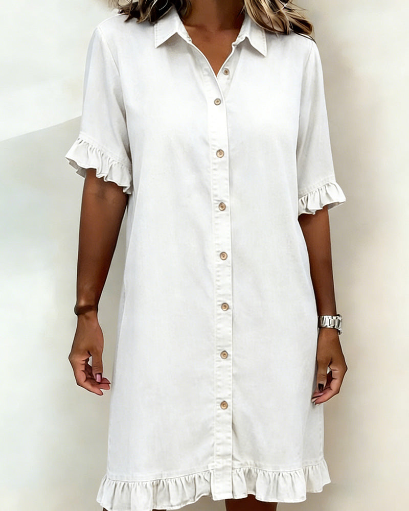 DENIM DRESS WITH BUTTONS FOR WOMEN