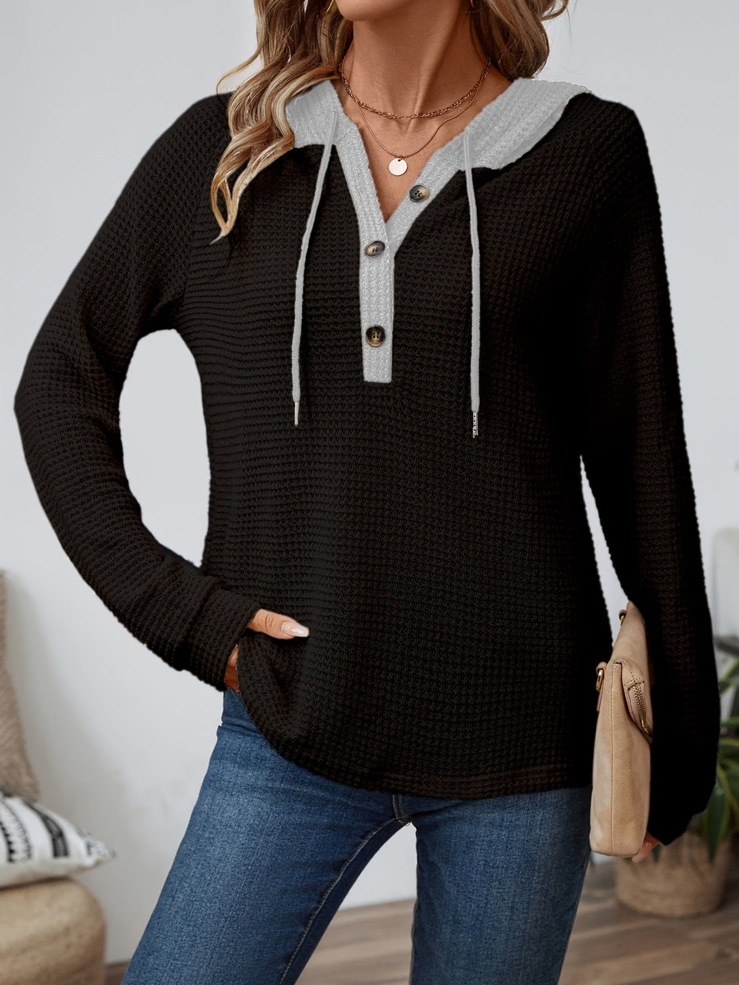 Sadie Relaxed Hooded Top, view 9 - Elena Harper