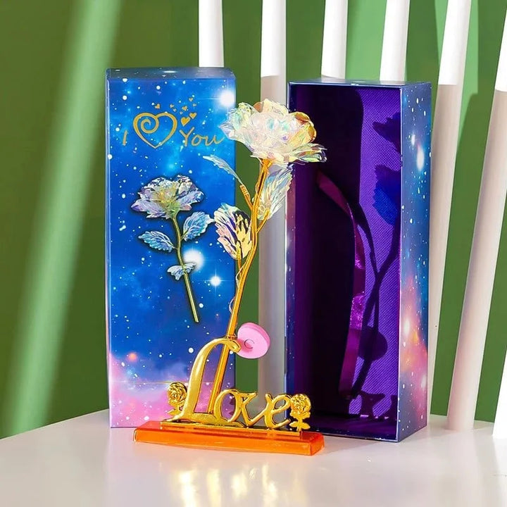 GlowPetal Colorful Crystal Rose, view 4 - Elena Harper