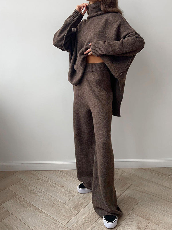 Sharon Trendy Loose Sweater and Pants Two-Piece Set - Elena Harper