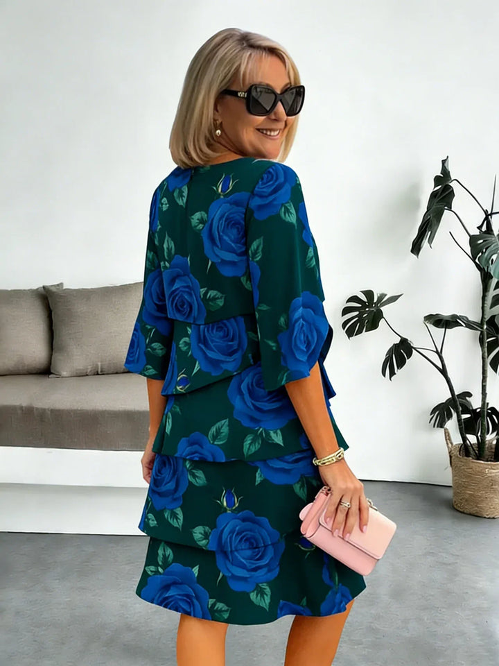 Sienna | Elegant Comfort Printed Midi Dress