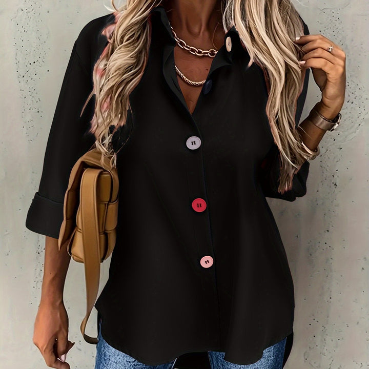 CHIC BLOUSE WITH BUTTONS FOR WOMEN