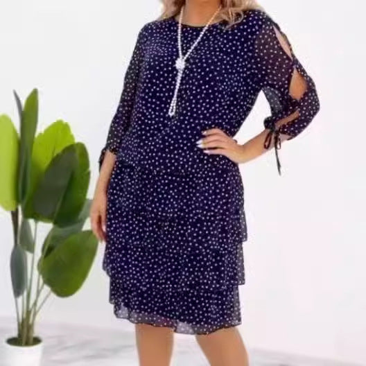 Antonia Elegant Autumn Dress, view 4 - Elena Harper