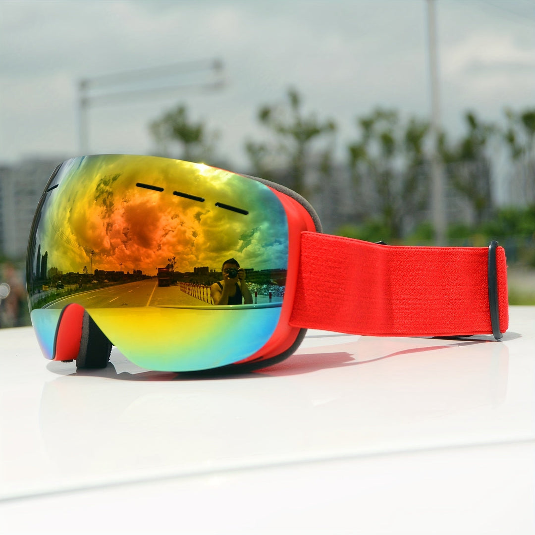 Ski & Snowboard Goggles 25’ Double Layer Extra Large Lens for Clear Vision AlpineGlide TP Essential, view 2 - Elena Harper