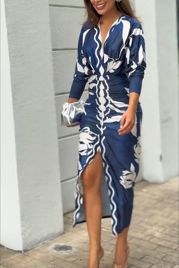 Eva | Midi Dolman Dress with Unique Print Sun Escape