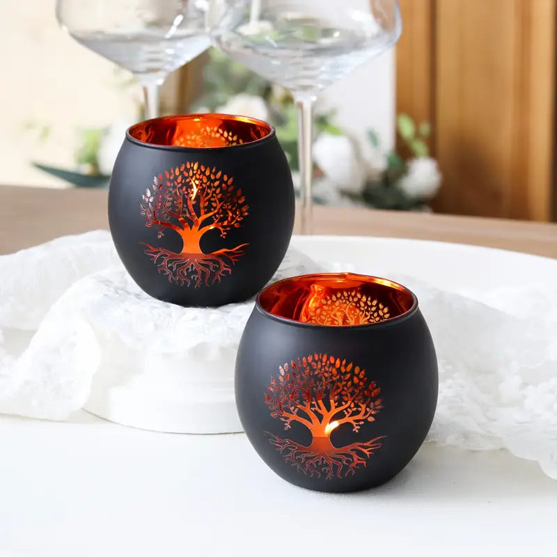 GlowRoot Tree of Life Candle Holder Set, view 5 - Elena Harper