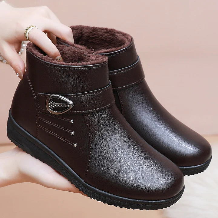 Petruta Warm Suede Ankle Boots - Elena Harper