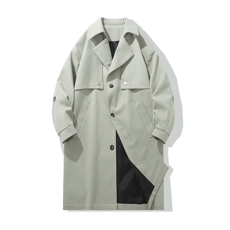 Classic Wool Effect Men's Coat - Kaelor