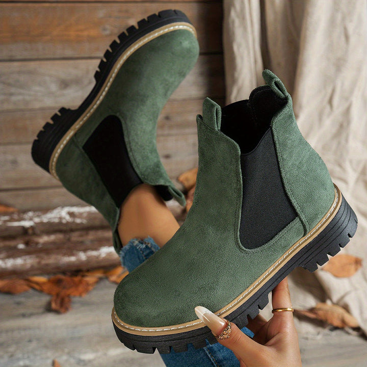 Yvonne Modern and Elegant Chelsea Platform Ankle Boots, view 7 - Elena Harper