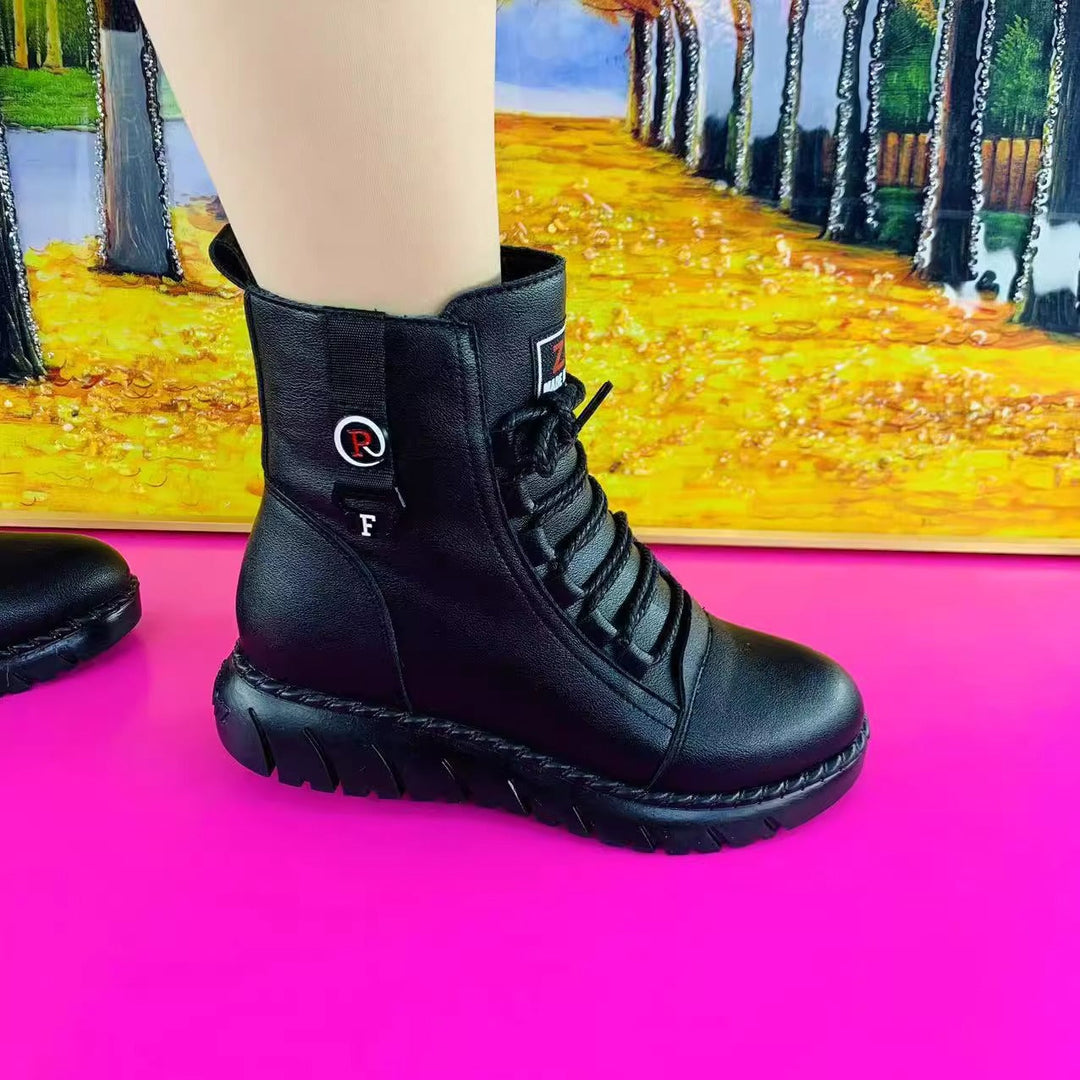 Mayi Leather Winter Ankle Boots - Elena Harper