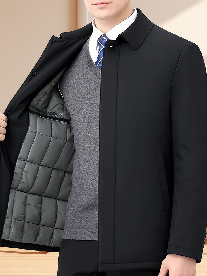LAURENT MONACO | MEN'S NOTCHED COLLAR ZIP JACKET