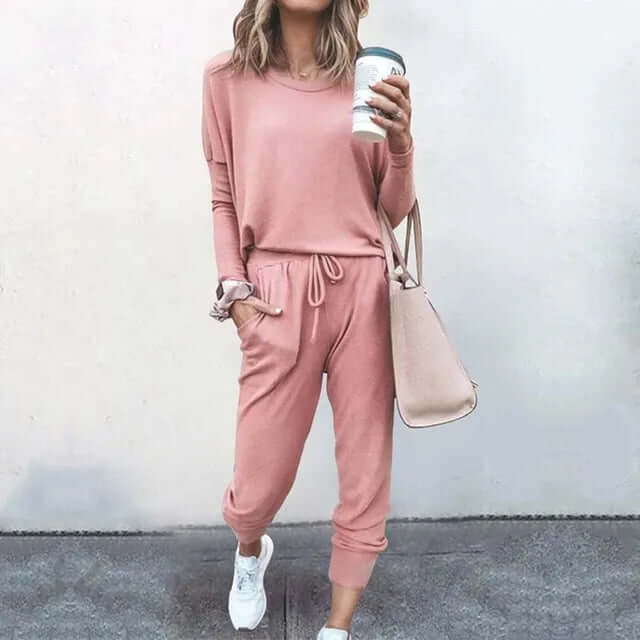 Women's Loose Tracksuit Set for Casual Comfort - Elena Harper