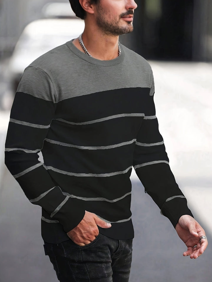 Rory Colour-Block Striped Pullover - Elena Harper