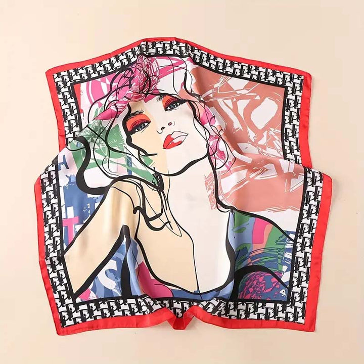 Casual Scarf with Abstract Print