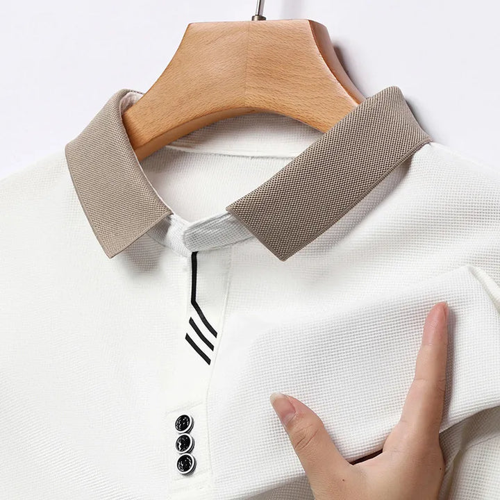 Keno Casual Modern Polo with Long Sleeves, view 6 - Elena Harper