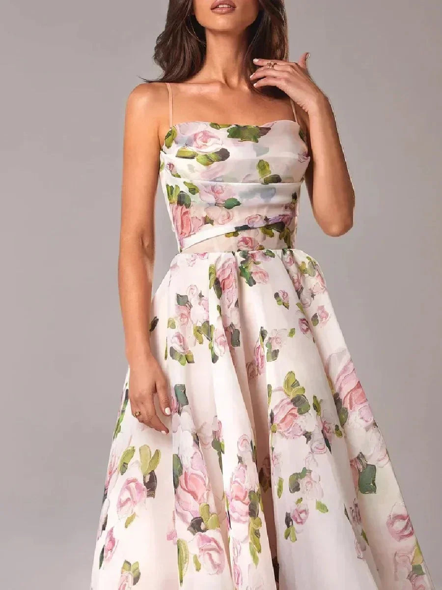 Elegant Midi Dress for Women with Structured Cut