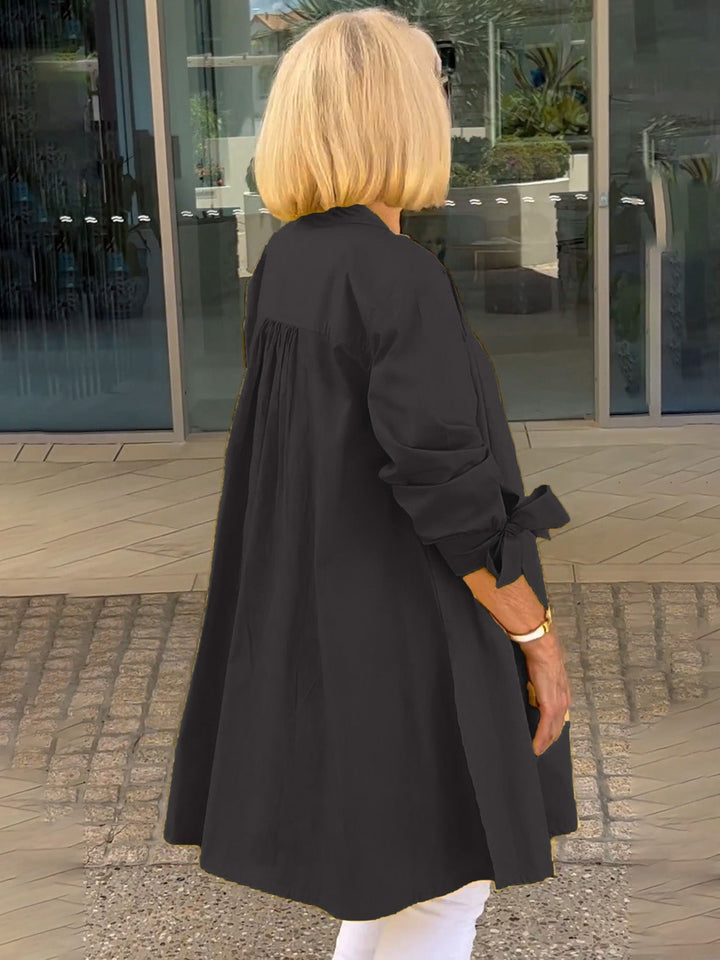 Liora™  |  Long Button-up Shirt Jacket