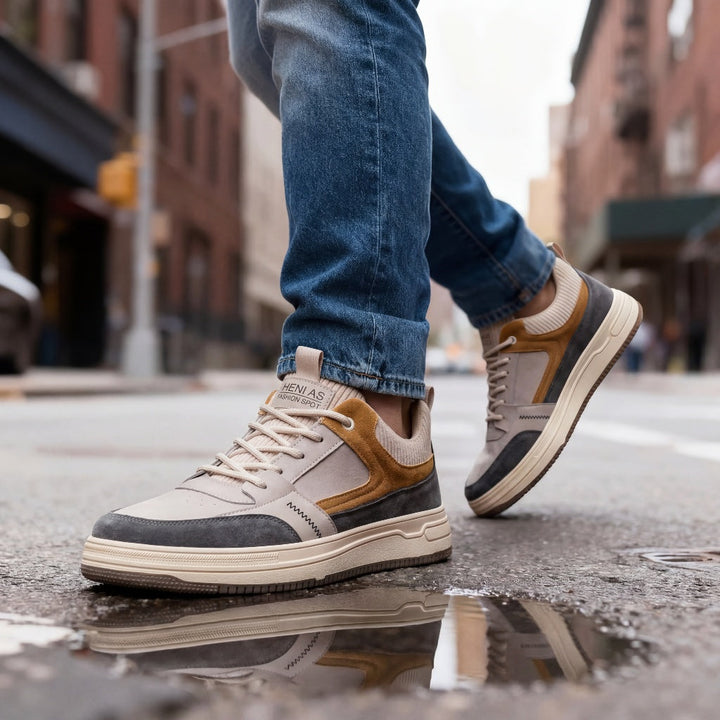 LAURENT MONACO | LEATHER SLIP-ON SNEAKERS FOR MEN