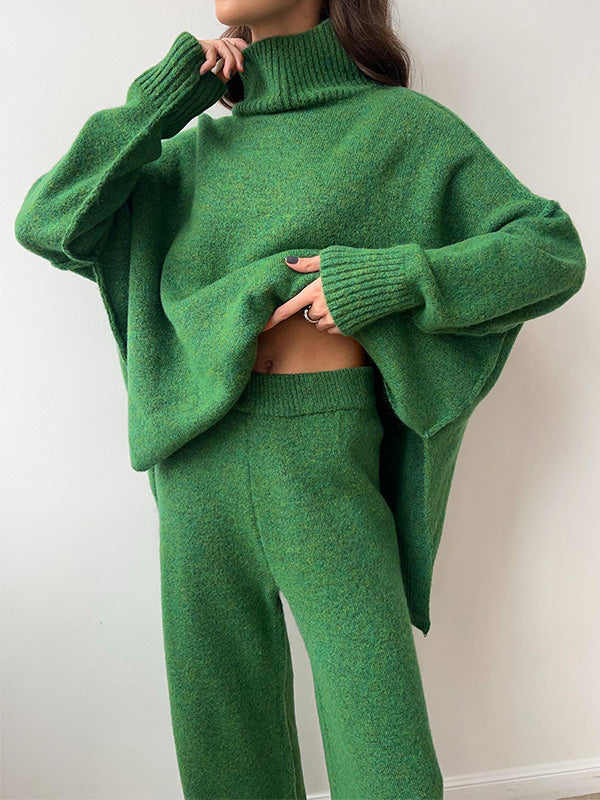 Sharon Trendy Loose Sweater and Pants Two-Piece Set - Elena Harper