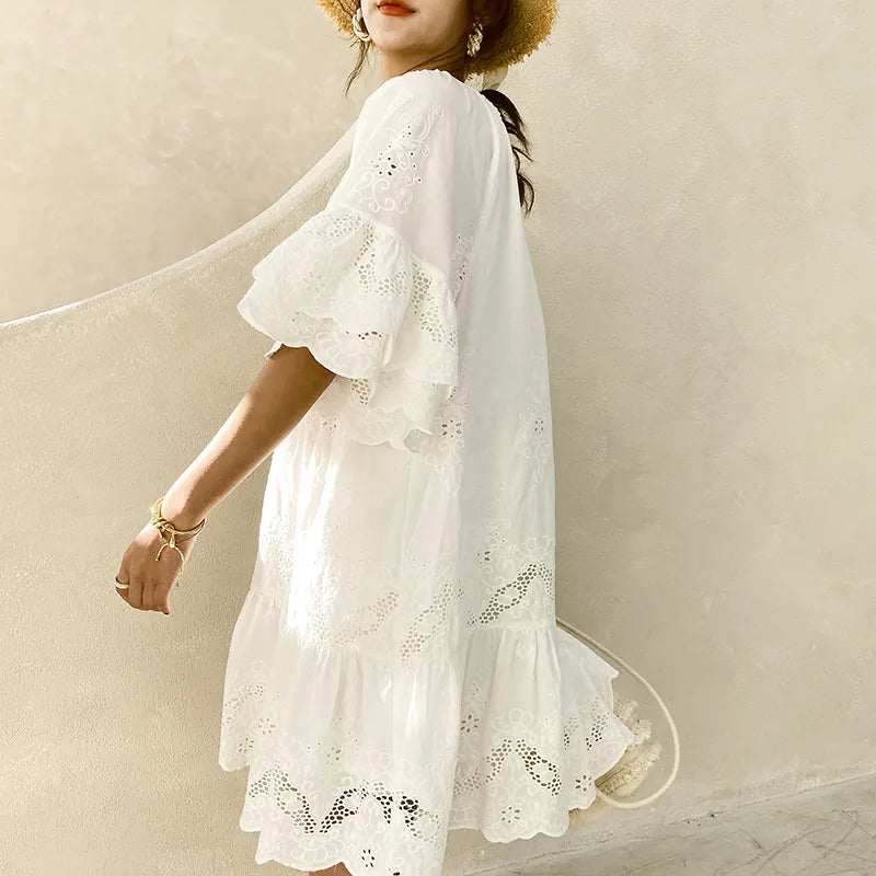 White Lace Dress Amara