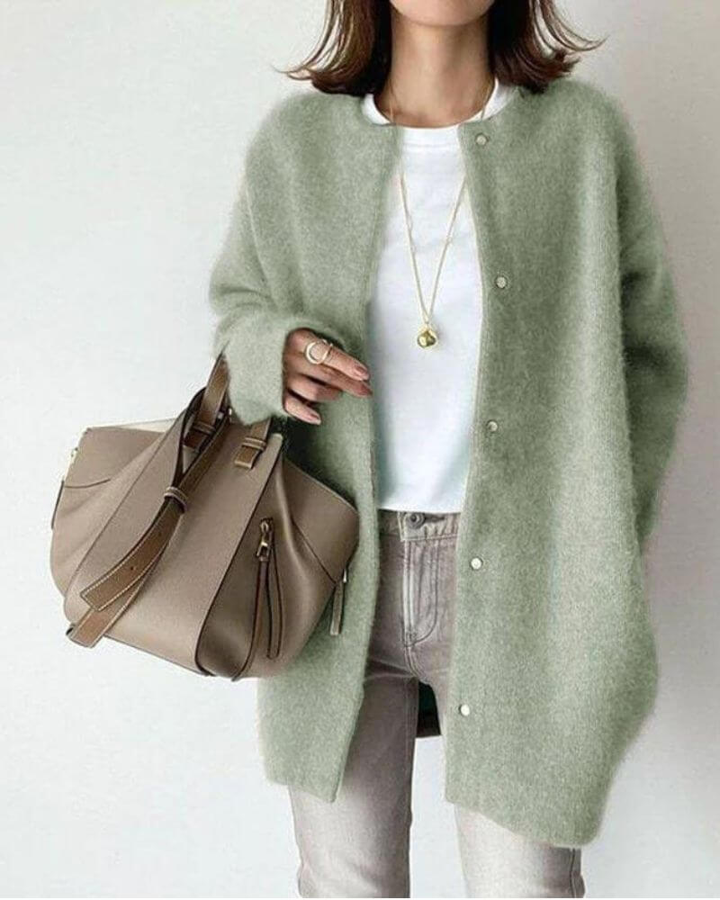 Women's Soft Knitted Cardigan - Warm Open Front
