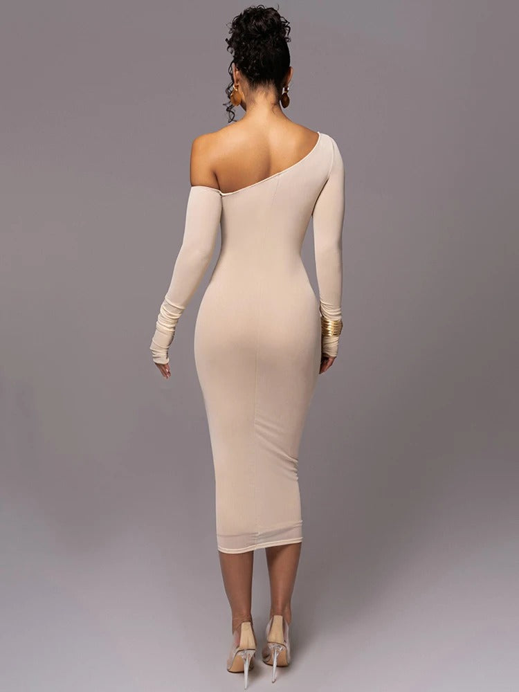 Farys - Elegant long dress with details