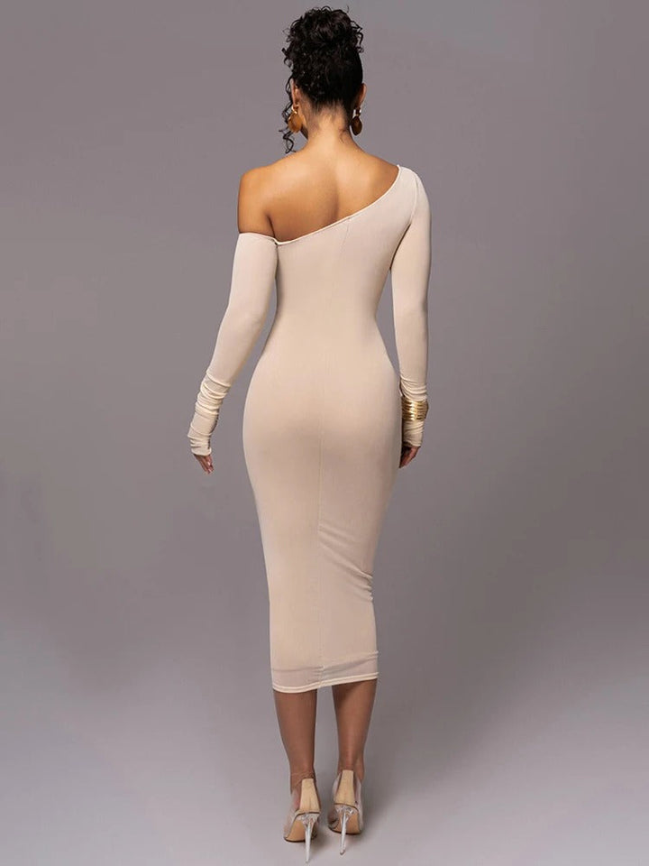 Farys - Elegant long dress with details