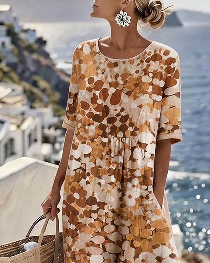 Women's Airy Floral Print Midi Dress