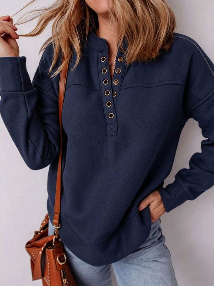 Women's Dropped Shoulder Sweatshirt – Soft and Comfortable