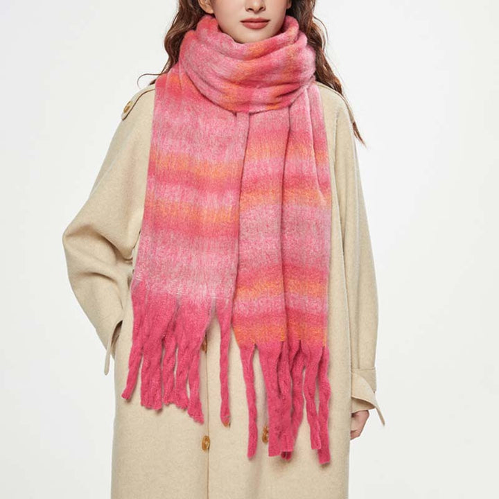 Warm Striped Scarf