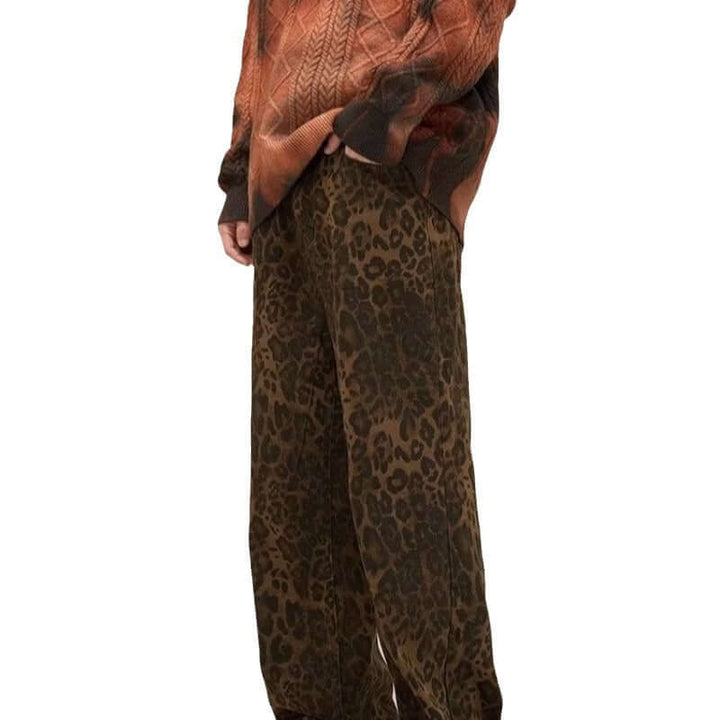 Leopard Print Jeans Stylish & Comfortable Women's Denim, view 5 - Elena Harper