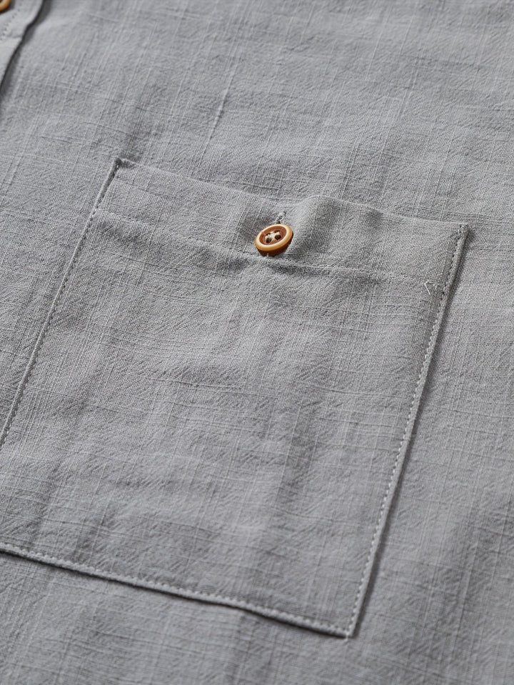 Tejada Casual Cotton Shirt with Pocket - Elena Harper