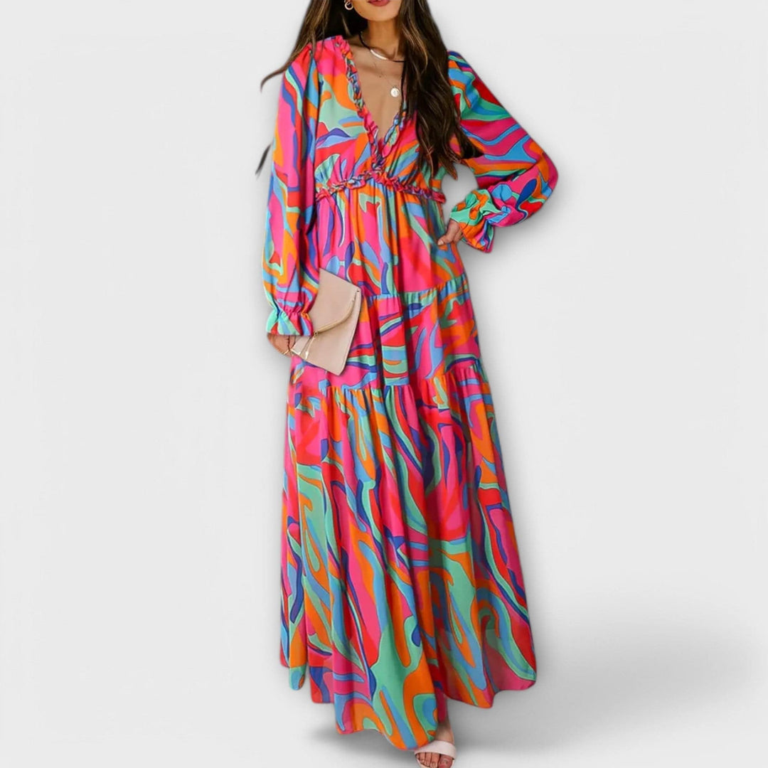 Elegant Ynah™ maxi dress by Emma & Rose Cape Town featuring flowy fabric and a stylish silhouette.
