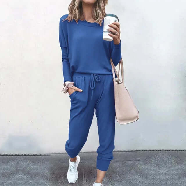 Women's Loose Tracksuit Set for Casual Comfort, view 3 - Elena Harper